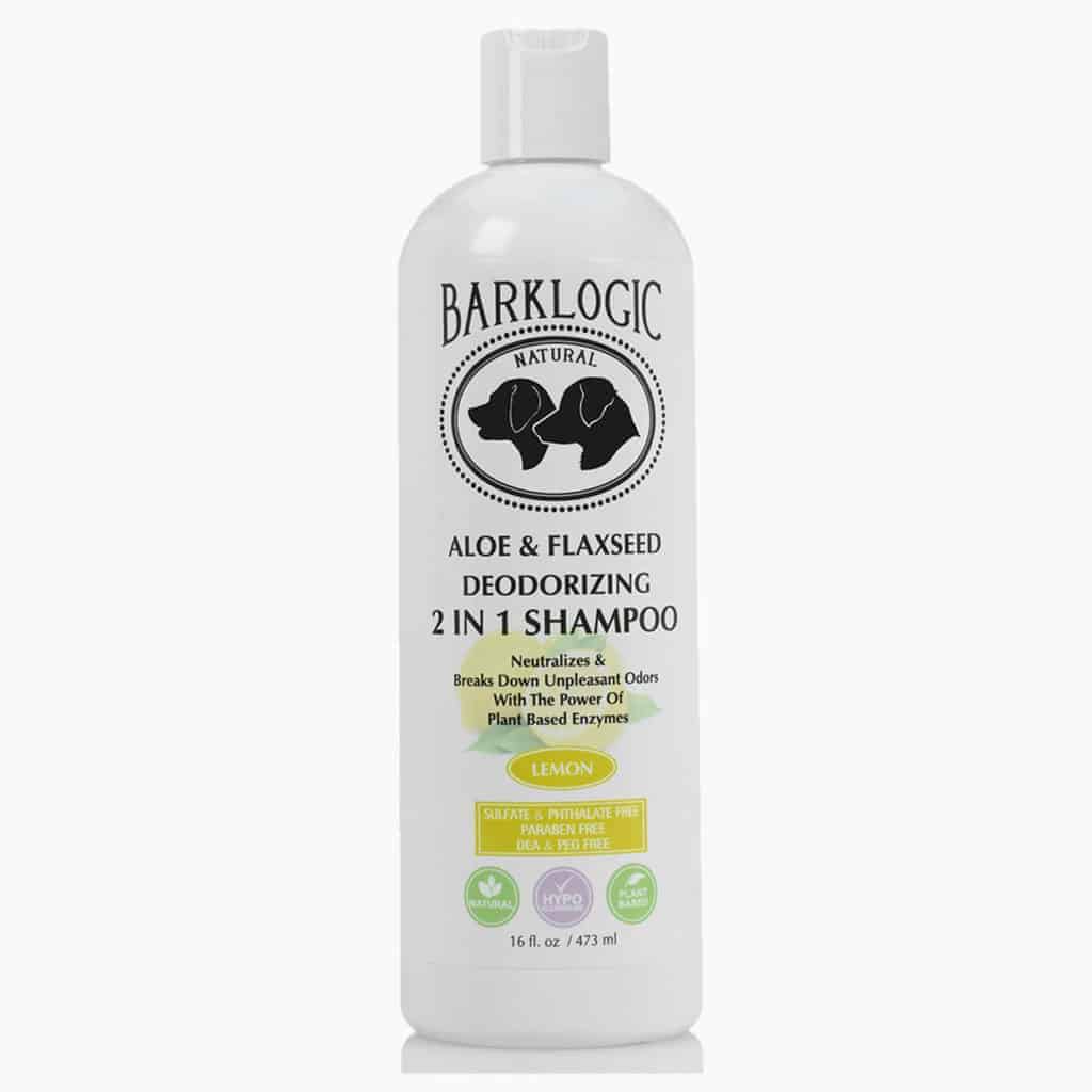 BarkLogic Aloe & Flaxseed Deodorizing 2 In 1 Shampoo Lemon