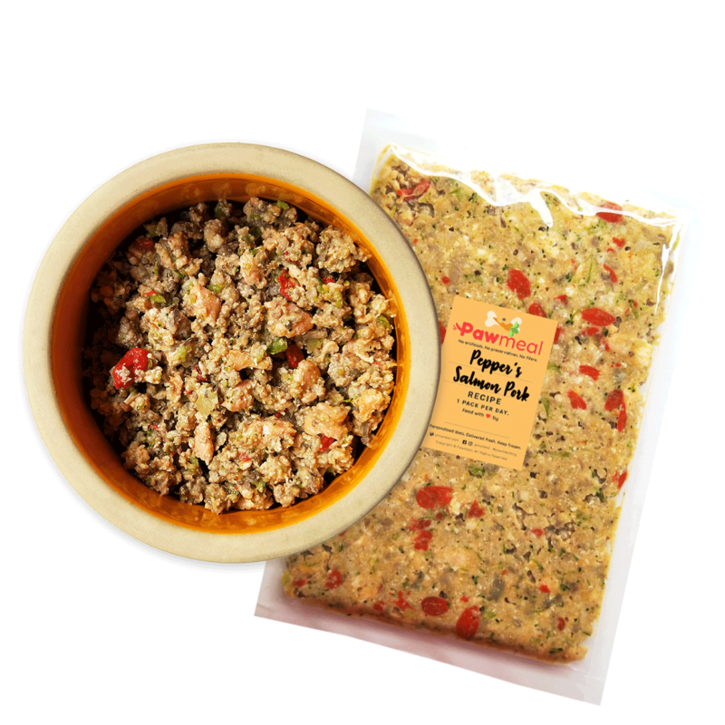 Pawmeal Salmon Pork Platter Pack And Bowl