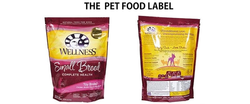 Pet Food Label Front And Back